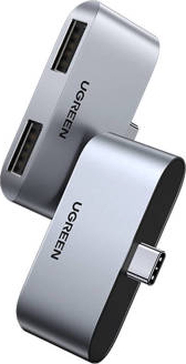 UGREEN USB-C naar 2x USB 3.0 Adapter CM412, (grijs) 029254 voor macbook