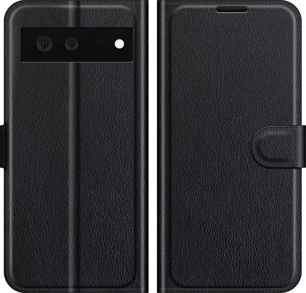 Mobigear Telefoonhoesje geschikt voor Google Pixel 6 Hoesje | Mobigear Classic Bookcase Portemonnee | Pasjeshouder voor 3 Pasjes | Telefoonhoesje voor Pinpas / OV Kaart / Rijbewijs - Zwart