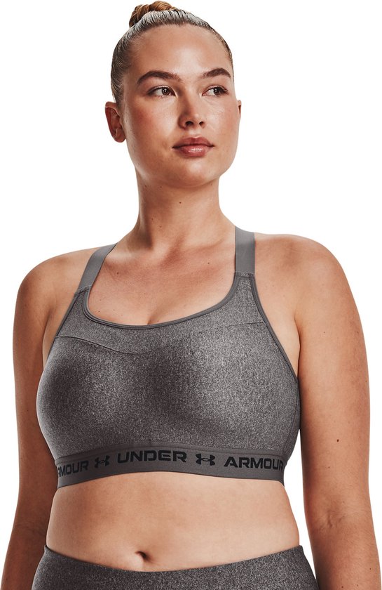 Armour High Crossback Ht Bra-GRY Size : 36D
