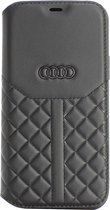 iPhone 13 Pro Bookcase hoesje - Audi - Effen Zwart - Leer