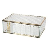Glazen Sieradendoos 25*17*8 cm Transparant Glas Rechthoek Juwelendoos Sieradenbox Sieradenkist