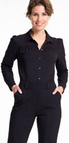 Zwarte Blouse van Je m'appelle - Dames - Travelstof - Maat L - 1 maat beschikbaar