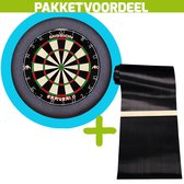 Mission Samurai 2 + Rubberen Dartmat 120*300 incl oche + Dartbordverlichting Basic XL (Aqua)