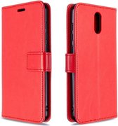 LuxeBass Hoesje geschikt voor Nokia 2.3 hoesje book case rood - telefoonhoes - gsm hoes - telefoonhoesjes