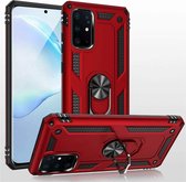 LuxeBass Hoesje geschikt voor Samsung Galaxy A51 - Ring Armor hoesje - Rood