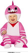 Guirca - Haai & Inktvis & Dolfijn & Walvis Kostuum - Roze Baby Haai In De Zee Kind Kostuum - Roze - 1 - 2 jaar - Carnavalskleding - Verkleedkleding