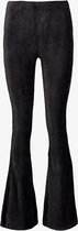 TwoDay dames velours flared broek - Zwart - Maat XXL