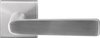 Deurkruk op rozet - RVS geborsteld - RVS - GPF bouwbeslag - GPF Deurklink op vierkante rozet, Kume, paar, RVS