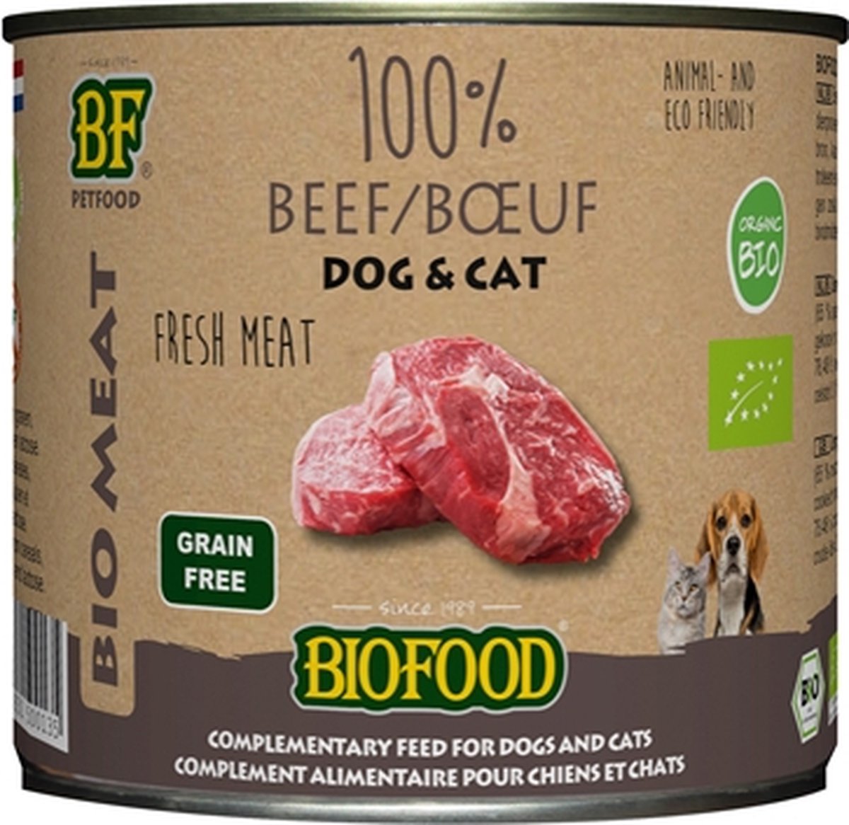 BIOFOOD ORGANIC 100% RUND 12X200GR