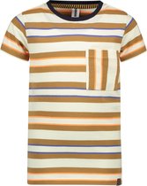 B.Nosy jongens t-shirt met opgestikte borstzak Fresh Chestnut Stripe