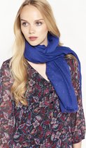LOLALIZA Brede casual sjaal met mini pailletten - Blauw - Maat One size