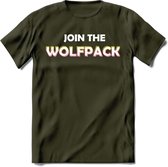 Saitama T-Shirt | Join the wolfpack Crypto ethereum Heren / Dames | bitcoin munt cadeau - Leger Groen - S