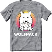 Saitama T-Shirt | Wolfpack Crypto ethereum Heren / Dames | bitcoin munt cadeau - Donker Grijs - Gemaleerd - M