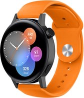 Strap-it Siliconen sport bandje - geschikt voor Huawei Watch GT 2 42mm / GT 3 42mm / GT 3 Pro 43mm - oranje