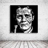 Pop Art Chet Baker Poster in lijst - 90 x 90 cm en 2 cm dik - Fotopapier Mat 180 gr Framed - Popart Wanddecoratie inclusief lijst