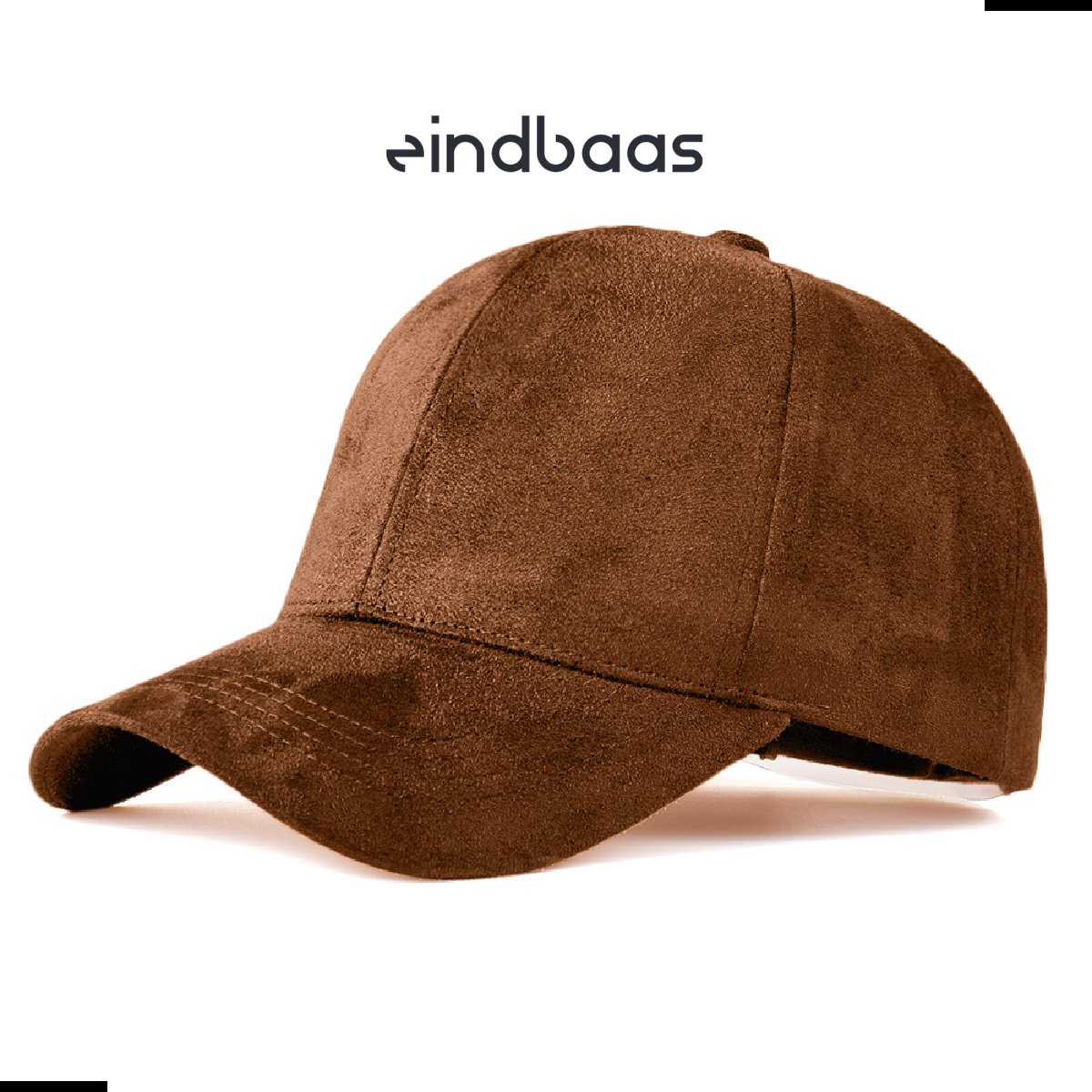 Legend Cap Basic - eindbaas - Suede pet - Brown - Luxe bruine suede pet