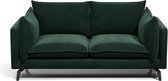 Tweezitsbank KESTREL van velours - Groen L 179 cm x H 85 cm x D 87 cm