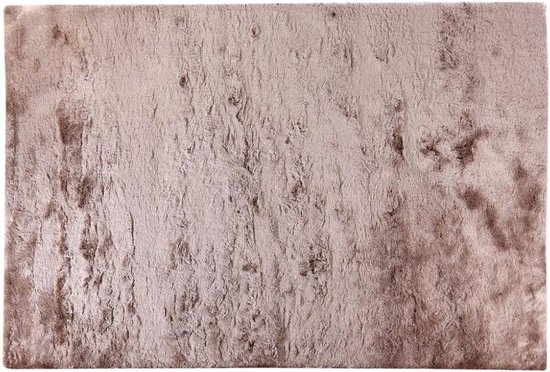OZAIA Kleed shaggy DOLCE Taupe met beige weerschijn - polyester - 140*200 cm L 200 cm x H 4 cm x D 140 cm