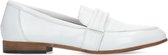 Manfield - Dames - Witte lakleren loafers met gladde band - Maat 38