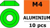 Revtec - Aluminium sluitring - voor M4 Laagbolkopschroeven - BD=12mm - Groen - 10 st