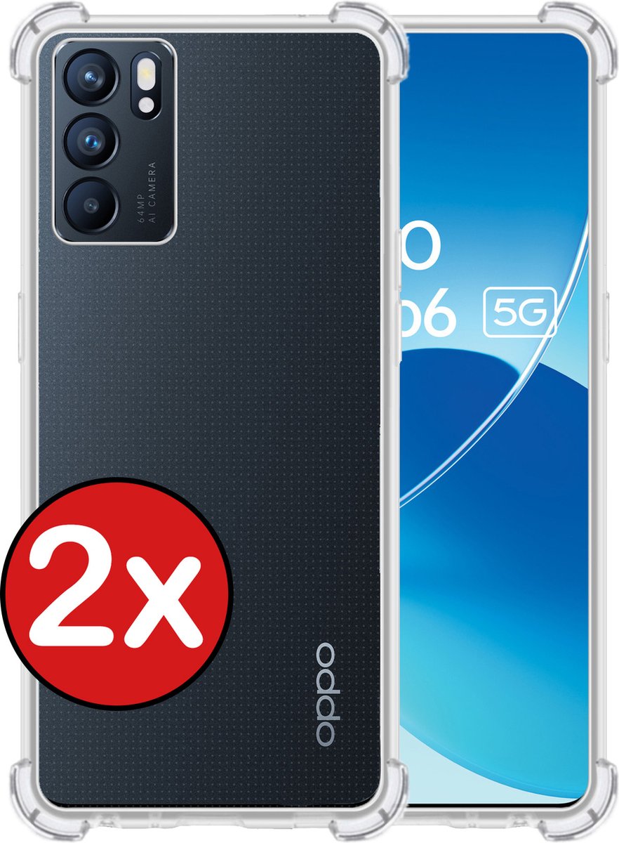 YAMCCCSE Hoesje Met Koord Voor Oppo Reno 6 Pro 5G – Transparant TPU & Schokbestendig – Verstelbaar Nylon Snoer (150 Cm)
