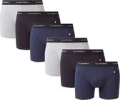Claesens 6-pack boxershorts grijs blauw zwart