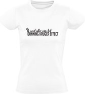 Ik weet alles van het Dunning Kruger Effect | Dames T-shirt | Wit | Psychologie | Studie | Mensen