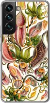 Geschikt voor Samsung Galaxy S22 hoesje - Nepenthaceae - Kunst - Bloemen - Siliconen Telefoonhoesje