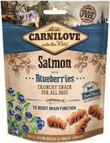 Carnilove crunchy snack zalm / blauwe bes (200 GR)