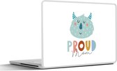 Laptop sticker - 17.3 inch - Mama - Spreuken - Proud mom - Quotes - 40x30cm - Laptopstickers - Laptop skin - Cover