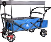 Kamyra® Bolderkar Opvouwbaar - Bolderwagen, Tuinkar, Transportkar - 80 kg Laadvermogen - 120x51x93cm - Blauw