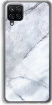 CaseCompany® - Galaxy A12 hoesje - Witte marmer - Soft Case / Cover - Bescherming aan alle Kanten - Zijkanten Transparant - Bescherming Over de Schermrand - Back Cover