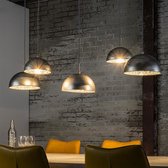 Dimehouse Hanglamp Industrieel Zilver Brasco - Zwart metaal