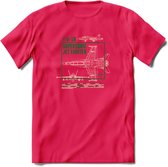 F-18 Vliegtuig T-Shirt | Unisex leger Kleding | Dames - Heren Straaljager shirt | Army F16 | Grappig bouwpakket Cadeau | - Roze - XL