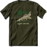 F-106 Vliegtuig T-Shirt | Unisex leger Kleding | Dames - Heren Straaljager shirt | Army F16 | Grappig bouwpakket Cadeau | - Leger Groen - XXL