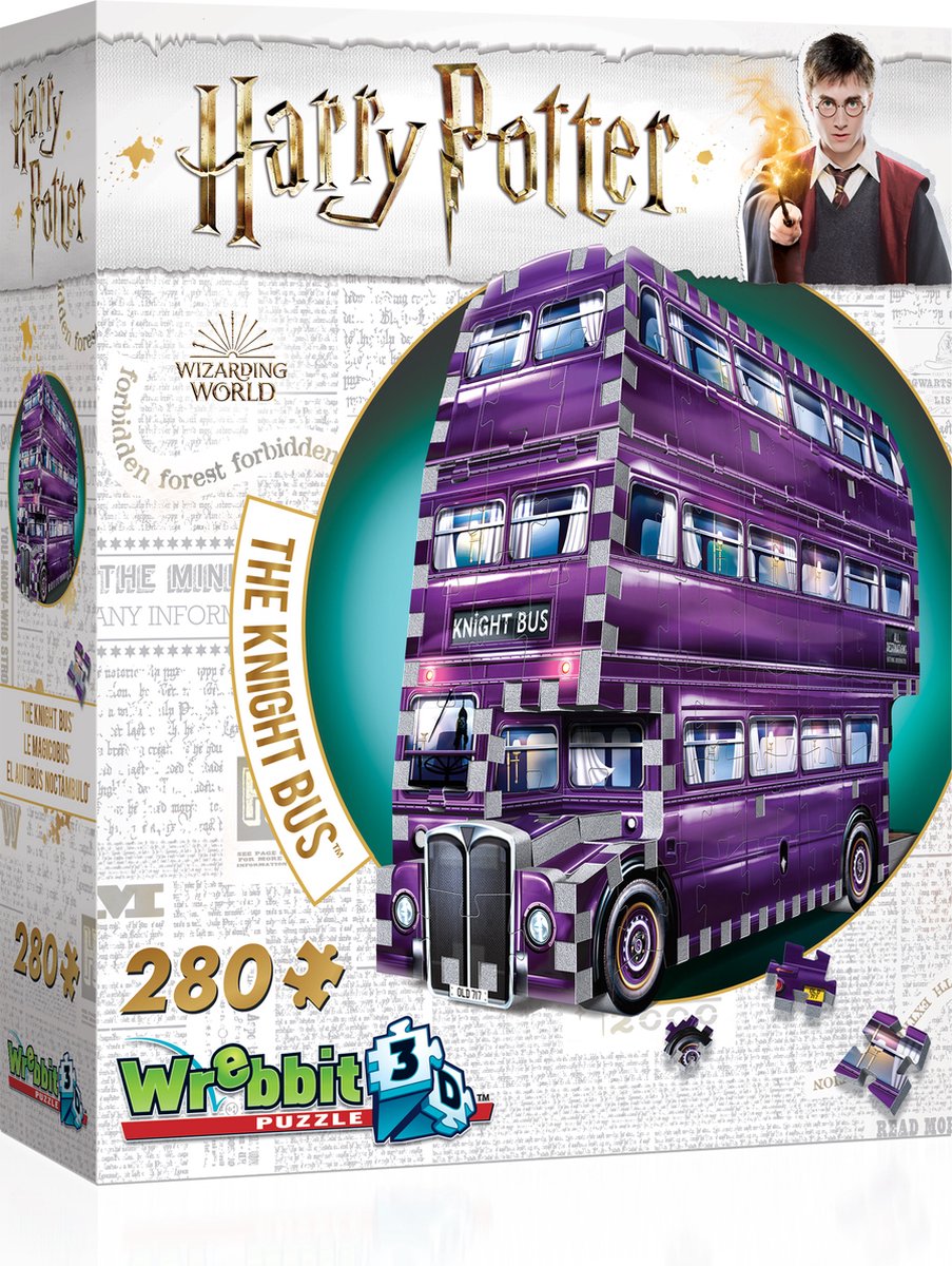 The Knight Bus - Wrebbit 3D Puzzel - Harry Potter - 280 Stukjes