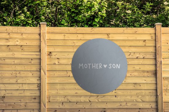Garden Circle Maman - Amour - Citations - Mère - Fils - Mother - Fils - Proverbes - 120x120 cm - Affiche Jardin Ronde - Extérieur - XXL