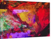 Abstract olie schilderij - Foto op Canvas - 90 x 60 cm