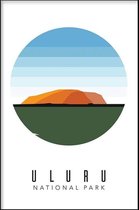 Walljar - Uluru Australia III - Muurdecoratie - Poster met lijst