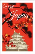 Walljar - Japan Rode Tempel - Muurdecoratie - Poster