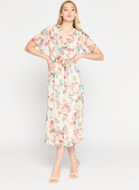 LOLALIZA Maxi-jurk met bloemenprint - Ecru - Maat 44