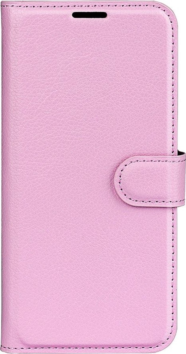 Mobigear Telefoonhoesje geschikt voor Samsung Galaxy M22 Hoesje | Mobigear Classic Bookcase Portemonnee | Pasjeshouder voor 3 Pasjes | Telefoonhoesje voor Pinpas / OV Kaart / Rijbewijs - Roze