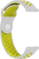 Strap-it Horlogeband 22mm sport universeel - grijs/geel