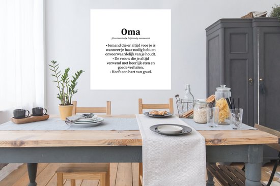 Affiche Dictionnaire - Grand-mère - Lettres - Citations - 100x100 cm XXL