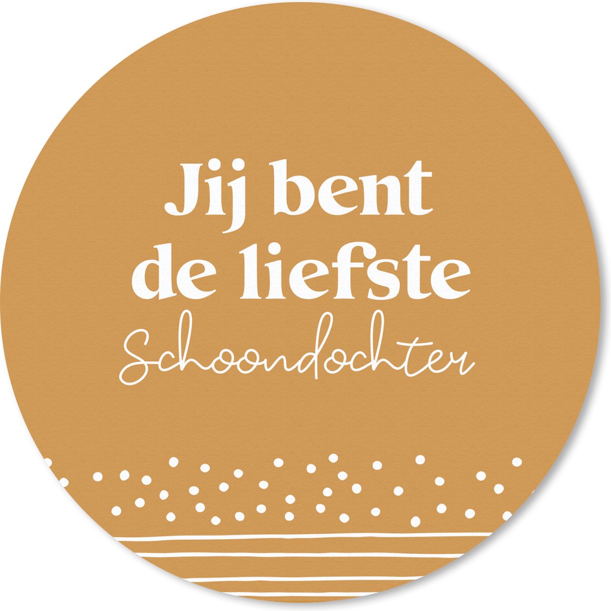 Muismat rond 20x20 cm - Mousepad Familie - Dochter - Spreuken - Ronde muismatten