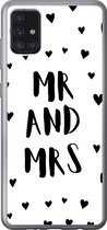 Geschikt voor Samsung Galaxy A52 5G hoesje - Quotes - 'Mr and Mrs' - Hart - Spreuken - Siliconen Telefoonhoesje