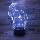 3D Led Lamp Met Gravering - RGB 7 Kleuren - Unicorn