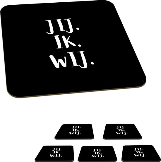 Dessous de Sous-verres - Marié - Fête - Citations - 10x10 cm - 6 pièces