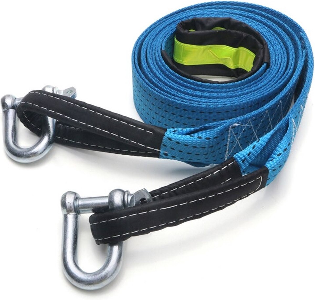 Corde De Remorquage 10 Tonnes, 3 Mètres - Polyester, Crochets - Pour Voiture, 4x4, Camion, Treuil, Dépannage - 3