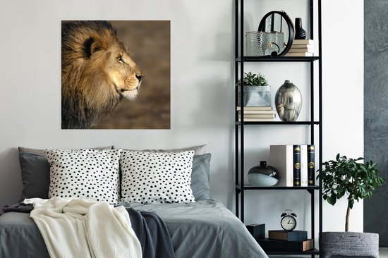 Affiche Profil - Lion - Afrique - 75x75 cm